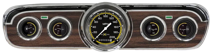 Classic Instruments MU65AXY00, AutoCross Yellow 1965-66 Mustang Package