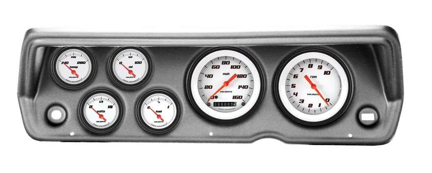 Classic Instruments CDDU70VSW01BA, 1970-76 Duster Velocity White Six Gauge Set Mopar