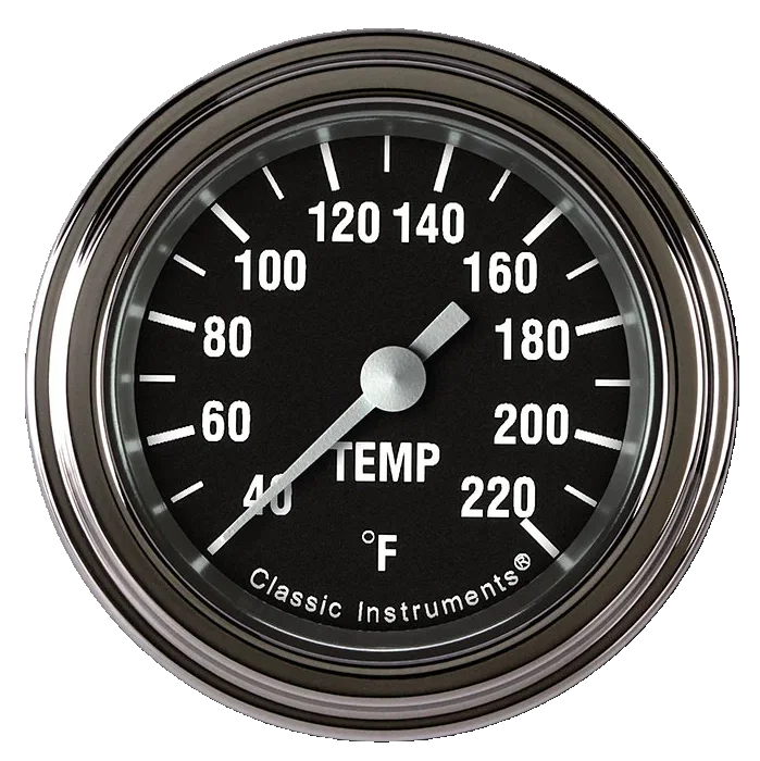 Classic Instruments HR129SLF, Hot Rod 2-1/8" Stock Eliminator Tempature Gauge