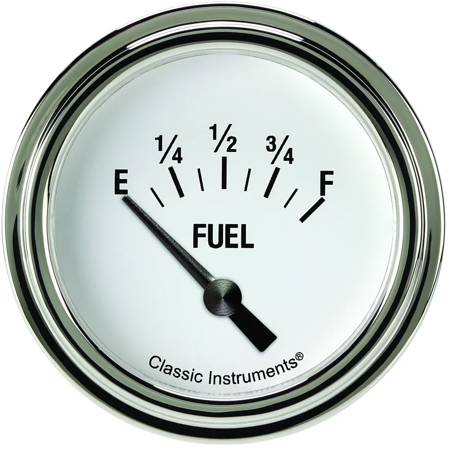 Classic Instruments WH212SLF, White Hot 2-5/8" Fuel Level Gauge