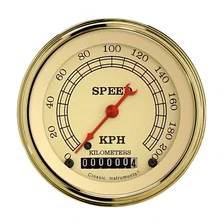Vintage Series 3" Speedometer Gauge (200 KPH) image 1