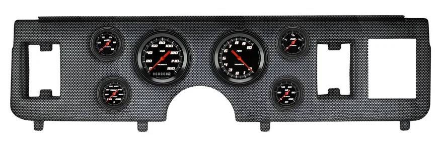 Classic Instruments CDMU79VSB101CF, 1979-86 Mustang Velocity Black Full Sweep 6 Gauge Set Ford