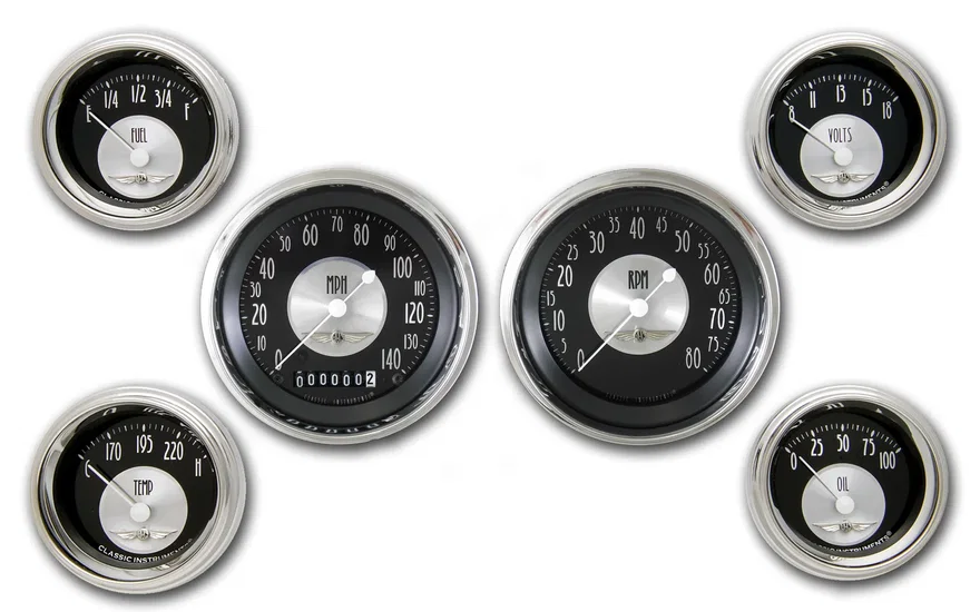 Classic Instruments AT01SHC, American Tradition Six Gauge Set