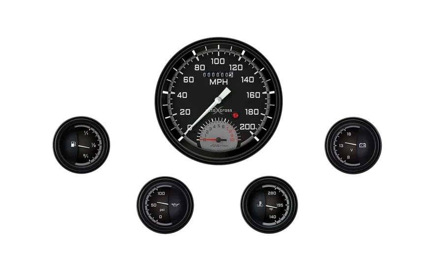 Classic Instruments AX65GBLF, Autocross Gray 4-5/8" Speedtachular