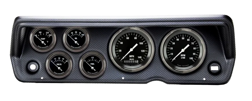 Classic Instruments CDDU70HR01CF, 1970-76 Duster Hot Rod Six Gauge Set Mopar