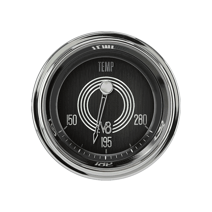 Classic Instruments V8SR26SHC, V8 Speedster 2-1/8" Water Temperature Gauge