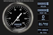 Hot Rod 3-3/8" Speedometer Gauge with Information Screen image 3