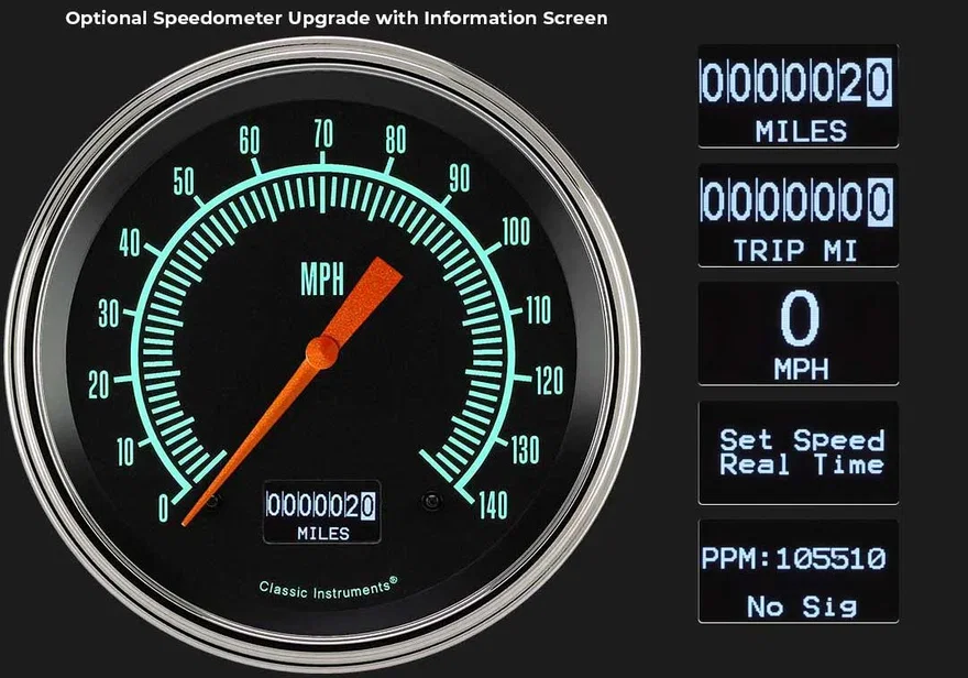1954-55 G/Stock Chevy Truck 5" Speedo & Quad Gauge Set LS