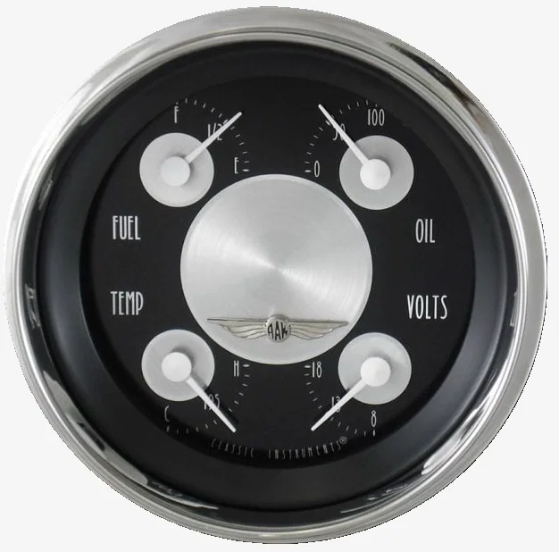 Classic Instruments AT76SLC, American Tradition 3" Quad Gauge (240-33 Ohm)
