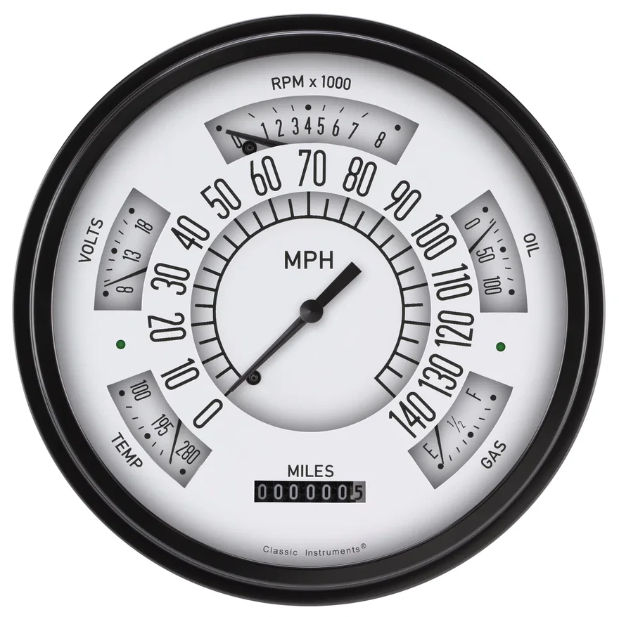 Classic Instruments FB66W, White Package for Ford Bronco