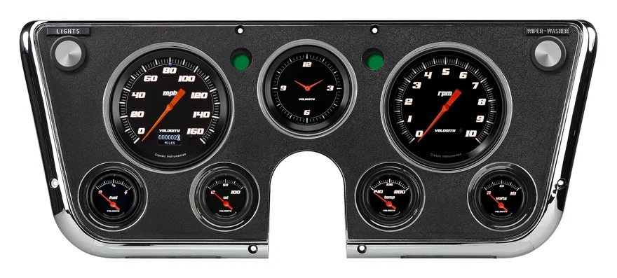 Classic Instruments CT67DVSB-LS, Velocity Black 1967-72 Chevy truck LS Sending Unit