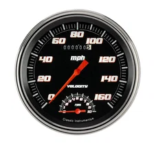 Velocity Black 5" Speedtachular Speedometer Gauge image 1