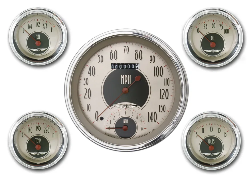 Classic Instruments AN65SLC, American Nickel Five Gauge Set