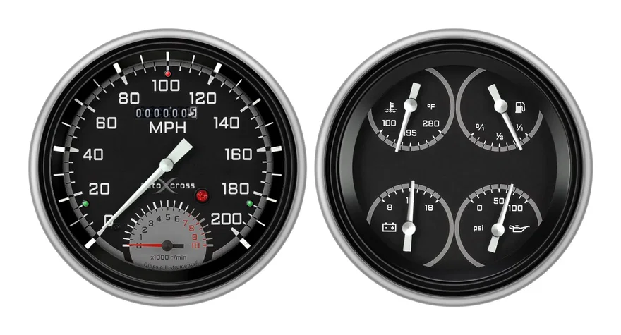 Classic Instruments CH51AXG62-LS, AutoCross Gray 1951-52 Chevy Car Package LS Sending Unit