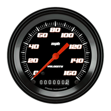 Velocity Black 3-3/8" Speedometer Gauge image 1