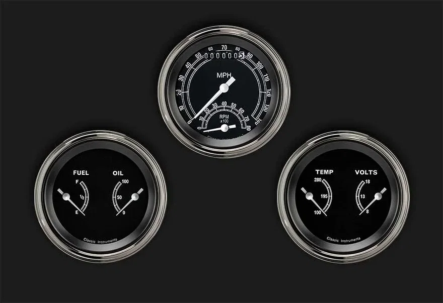 Classic Instruments TR34SLC, Traditional 3" Ultimate with Two 3" Gauges GM