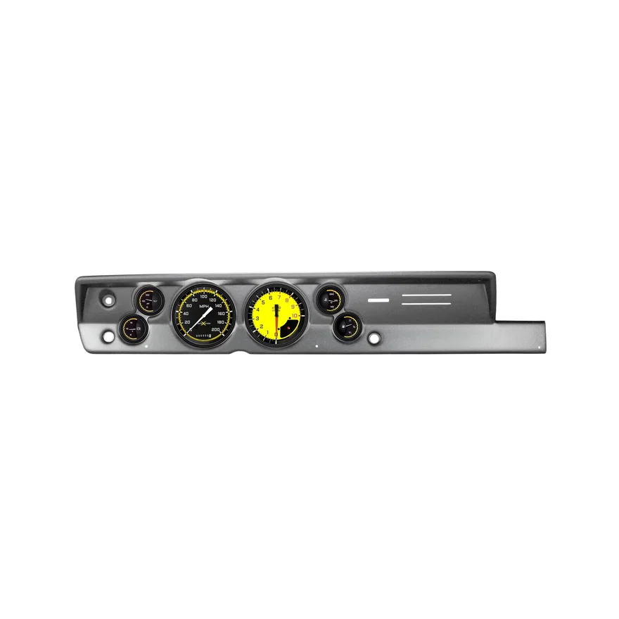 Classic Instruments CDPB67AXY51BA, 1967-69 Plymouth Barracuda AutoCross Yellow Six Gauge Set