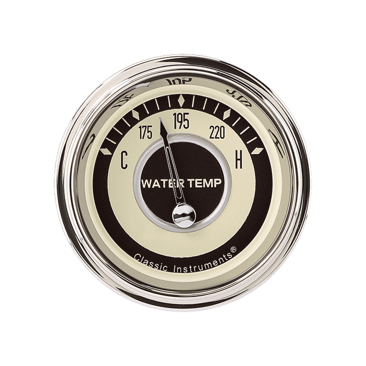 Classic Instruments NT26SHC, Nostalgia VT 2-1/8" Water Temperature Gauge