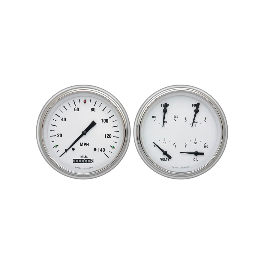 Classic Instruments CH51WH52-LS, White Hot 1951-52 Chevy Car Package LS Sending Unit