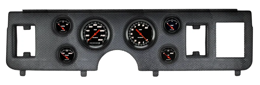 Classic Instruments CDMU79VSB01CF, 1979-86 Mustang Velocity Black 6 Gauge Set Ford