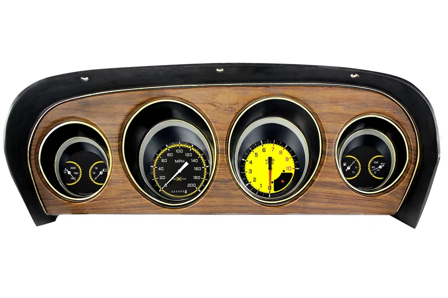 Classic Instruments MU69AXY, AutoCross Yellow 1969-70 Mustang