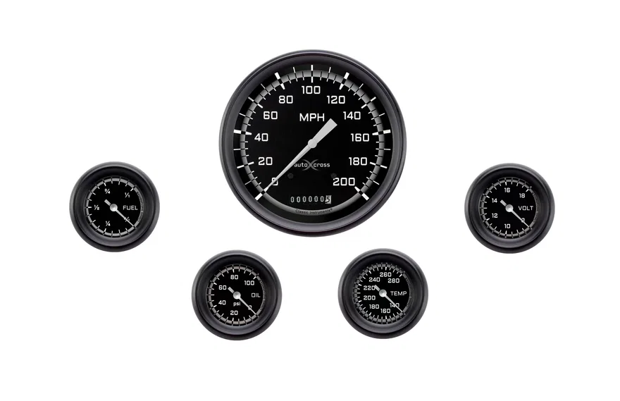 Classic Instruments AX154GBLF, AutoCross Gray Five Gauge Set