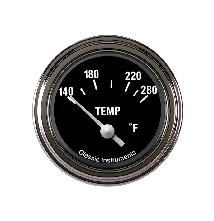 Classic Instruments HR26SLF, Hot Rod 2-1/8" Water Temperature Gauge