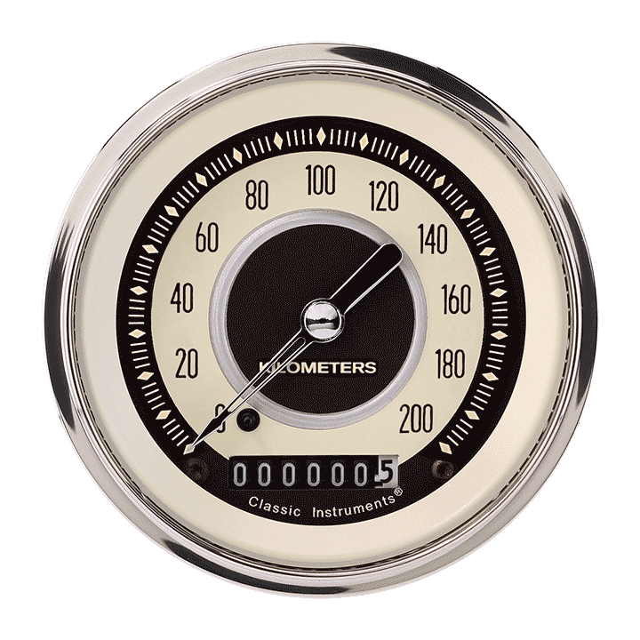 Nostalgia VT 3" Speedometer Gauge (200 KPH)