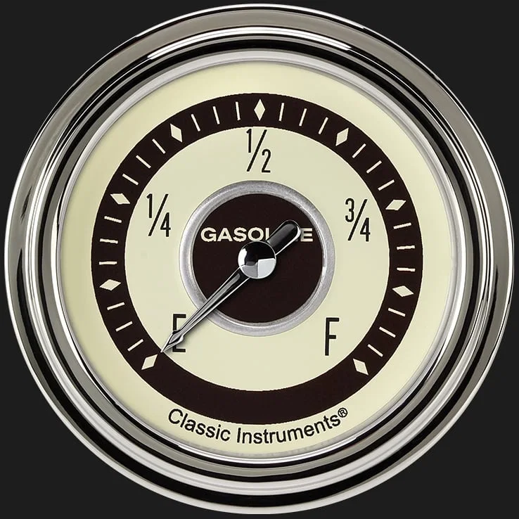 Classic Instruments NT309SLC, Nostalgia VT 2-5/8" Fuel Level Gauge