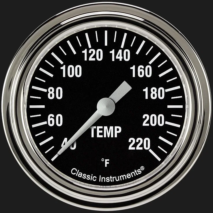 Classic Instruments HR329SLF, Hot Rod 2-5/8" Stock Eliminator Tempature Gauge