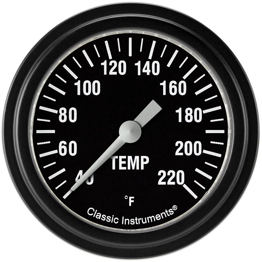 Classic Instruments HR329BLF, Hot Rod 2-5/8" Stock Eliminatorin Temperature Gauge