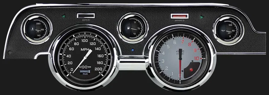 Classic Instruments MU67DAXG, AutoCross Gray 1967-68 Mustang