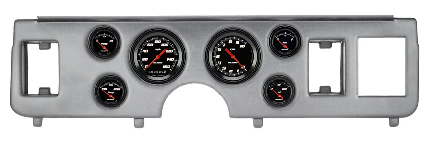 Classic Instruments CDMU79VSB01BA, 1979-86 Mustang Velocity Black 6 Gauge Set Ford