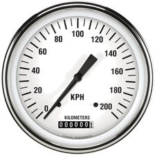 White Hot 4-5/8" Speedometer Gauge image 1