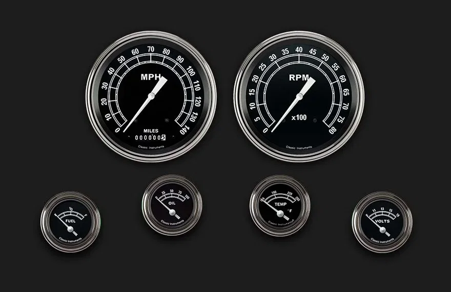 Classic Instruments TR51SLF, Traditional Series Six Gauge Set