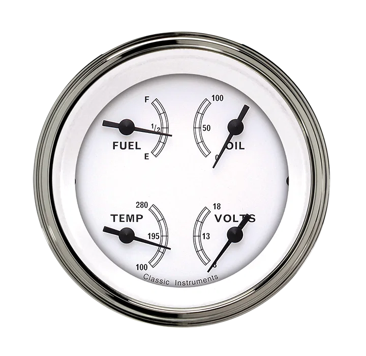 Classic Instruments CW77SLC, White 3" Quad (0-30 Ohm)