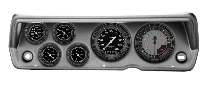 Classic Instruments CDDU70AXG101BA, 1970-76 Duster AutoCross Gray Full Sweep Six Gauge Set Mopar