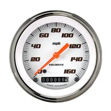 Velocity White 3" Speedometer Gauge (160 MPH) image 1
