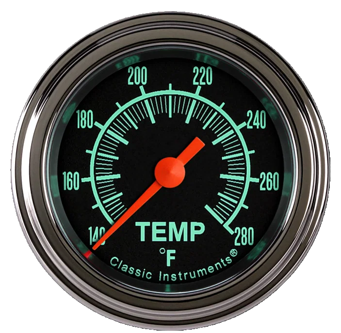 Classic Instruments GS126SLF-04, G/Stock 2-1/8" Full Sweep Water Temperature Gauge