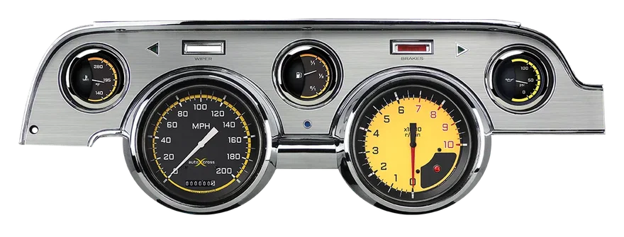 Classic Instruments MU67AXYBA, AutoCross Yellow 1967-68 Mustang