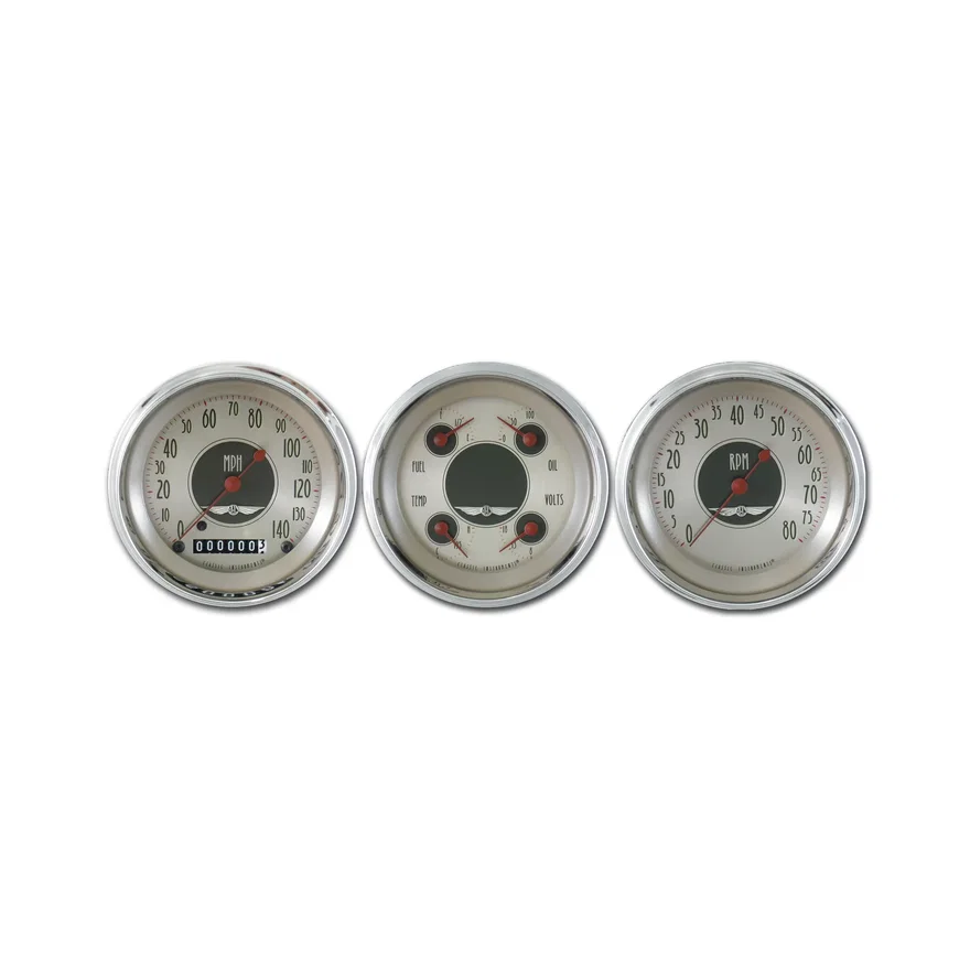 Classic Instruments AN03SHC, American Nickel Three Gauge Set