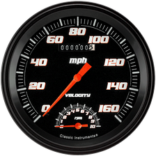 Velocity Black 5" Speedtachular Speedometer Gauge image 1