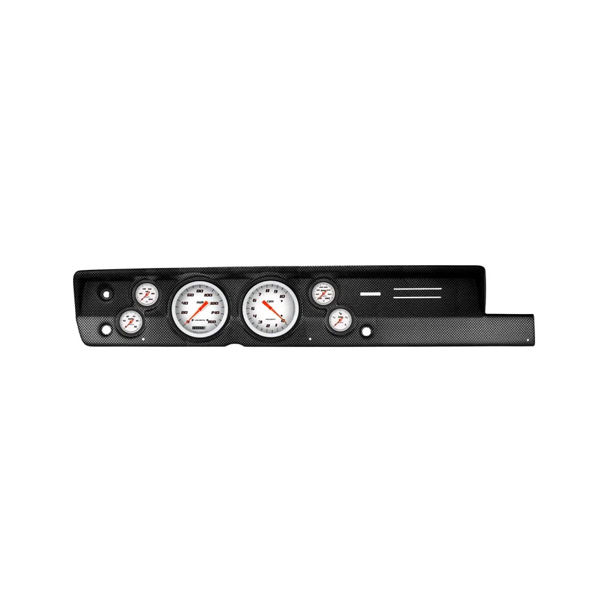 Classic Instruments CDPB67VSW151CF, 1967-69 Velocity White Full Sweep 6 Gauge Set Mopar for Plymouth Barracuda