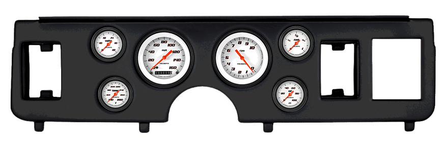 Classic Instruments CDMU79VSW101BL, Velocity White Series Full Sweep Gauge Set for Ford Mustang