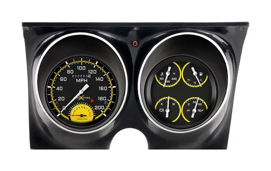 Classic Instruments CAM67AXY, AutoCross Yellow 1967-68 Camaro Package