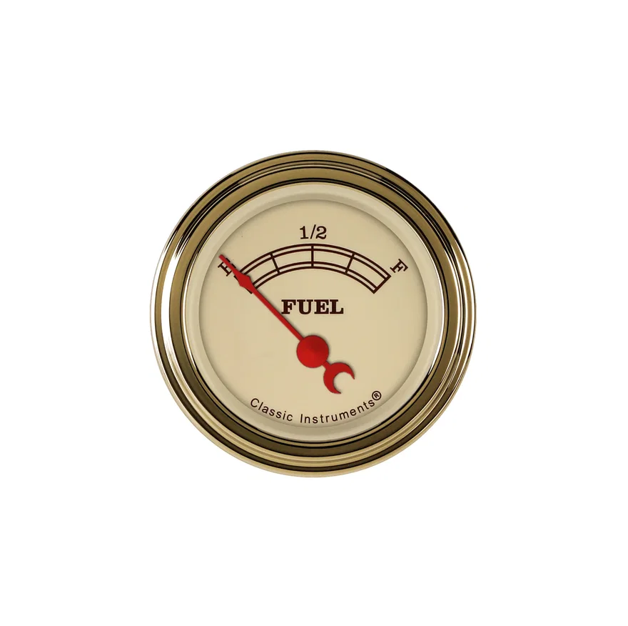 Classic Instruments VT12GLC, Vintage 2-1/8" Fuel Level Gauge (0-90 Ohm)