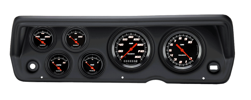 Classic Instruments CDDU70VSB01BL, Velocity Black Series Short Sweep for Plymouth Duster
