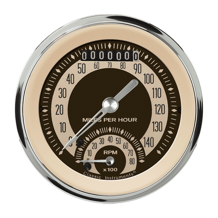 Nostalgia VT 3-3/8" Ultimate Speedometer Gauge
