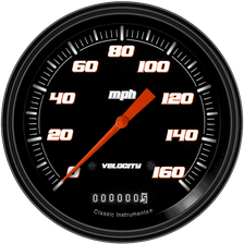 Velocity Black 4-5/8" Speedometer Gauge image 1