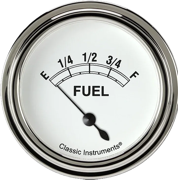 Classic Instruments CW209SLF, White 2-5/8" Fuel Level Gauge